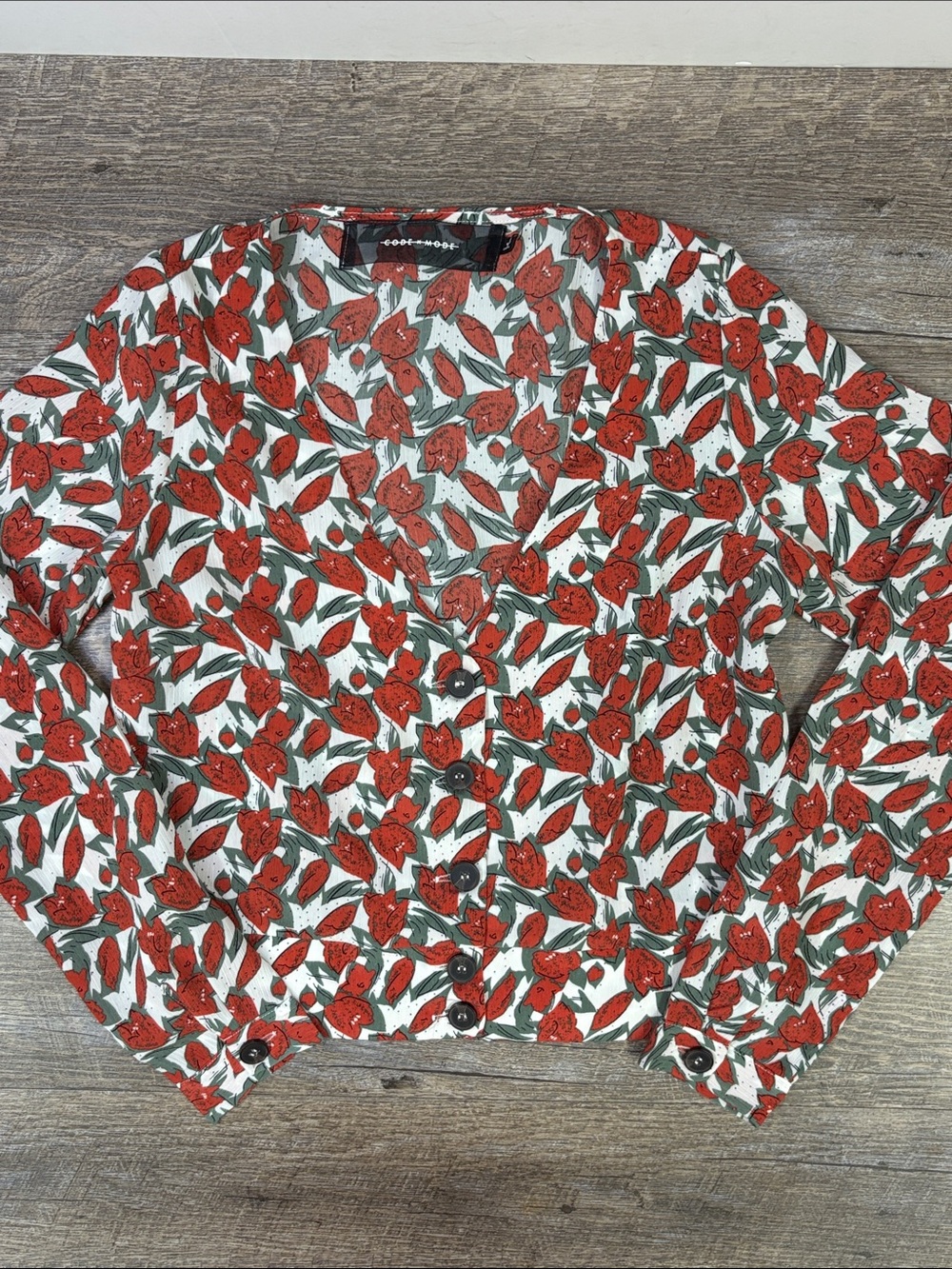 Code X Mode Floral Button Front Blouse XS